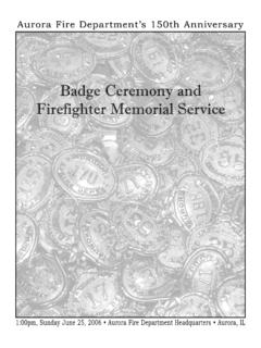 Badge Ceremony and Firefighter Memorial Service