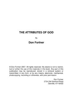 The Attributes of God - Grace-eBooks.com