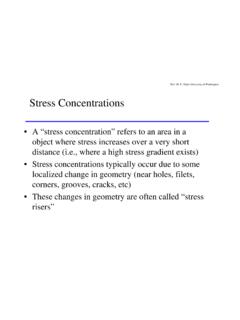 Stress Concentrations - University of Washington