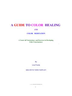 A Guide To Color Healing and Color Meditation