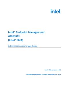 Intel&#174;EndpointManagement Assistant (Intel&#174;EMA)