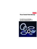 Thrust Needle Roller Bearings - NSK