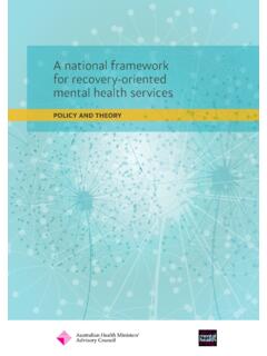 A national framework for recovery-oriented mental …