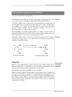 Poly(methyl methacrylate) (PMMA)