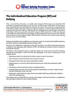 The Individualized Education Program (IEP) and …