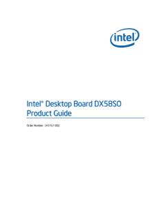 Intel&#174; Desktop Board DX58SO Product Guide