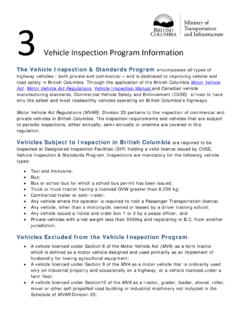 Vehicle Inspection Program Information