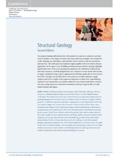 Structural Geology - Cambridge University Press