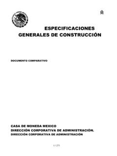 ESPECIFICACIONES GENERALES DE CONSTRUCCI&#211;N - Gob