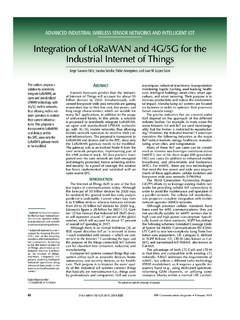 Integration of LoRaWAN and 4G/5G for the Industrial ...