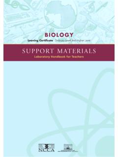 Biology Support Materials - Laboratory Handbook for ...