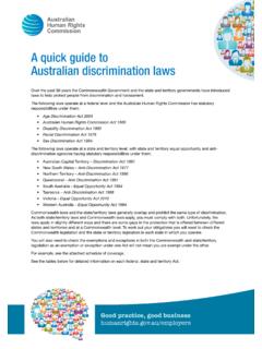A quick guide to Australian discrimination laws