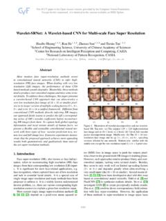Wavelet-SRNet: A Wavelet-Based CNN for Multi-Scale Face ...