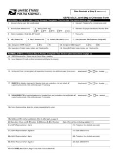 USPS-NALC Joint Step A Grievance Form