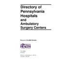 Directory of Pennsylvania Hospitals