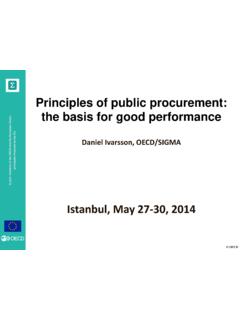 Principles of public procurement: the basis ... - World Bank