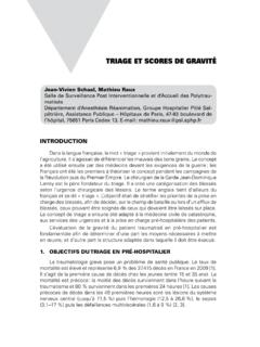 Triage eT scores de graviT&#233; - mapar.org
