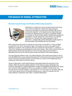 The Basics of Signal Attenuation - CAS Dataloggers