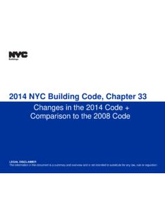 2014 NYC Building Code, Chapter 33 - New York City