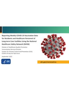 Reporting Weekly COVID-19 Vaccination Data for Residents ...