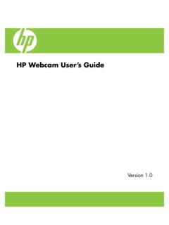 HP Webcam User’s Guide