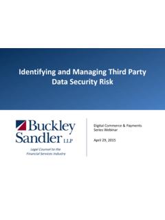 Identifying and Managing Third Party Data Security Risk