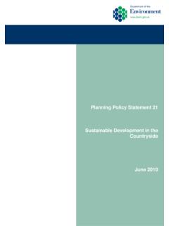 Planning Policy Statement 21 'Sustainable Development in ...