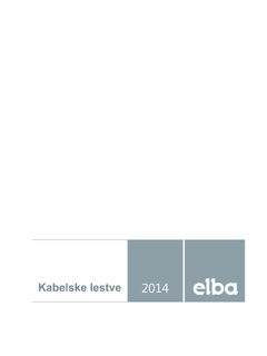 Kabelske lestve 2014 - elba.si