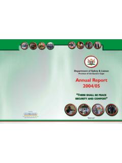 Province of the Eastern Cape Annual Report 2004/05
