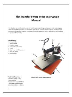 Flat T ransfer Swing Press Instruction Manual - Heat Press UK