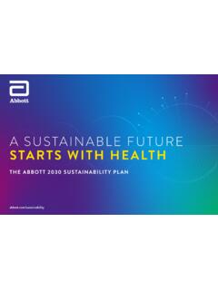 A SUSTAINABLE FUTURE STARTS WITH HEALTH