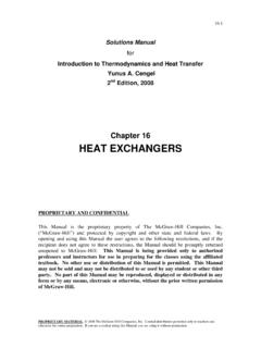 Chapter 16 HEAT EXCHANGERS - Simon Fraser University