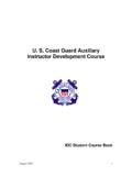 U. S. Coast Guard Auxiliary Instructor Development Course