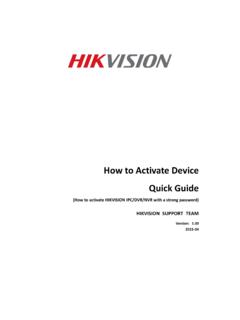 How to Activate Device Quick Guide - Hikvision