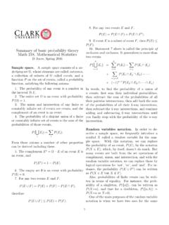 Summary of basic probability theory Math 218, …