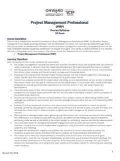 Project Management Professional - Syracuse …
