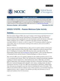 JAR-16-20296A: GRIZZLY STEPPE – Russian Malicious Cyber ...