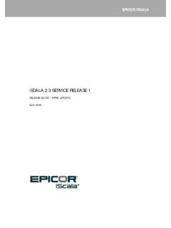 iSCALA 2.3 SERVICE RELEASE 1 - Multisolutions