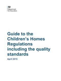 Guide to the Children’s Homes Regulations including the ...