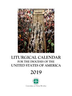 FOR THE DIOCESES OF THE UNITED STATES OF AMERICA 2019
