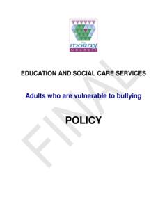 EDUCATION AND SOCIAL CARE SERVICES - Moray