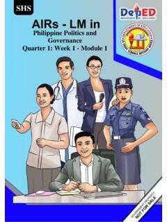 Philippine Politics and Governance Quarter 1: Week 1 ...