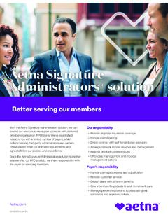 Aetna Signature Administrators solution