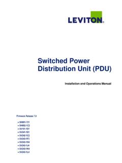 Switched Power Distribution Unit (PDU) - Leviton