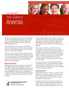 In Brief: Your Guide to Anemia - National Institutes of Health