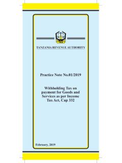 Practice Note No.01/2019 Withholding Tax on payment for ...