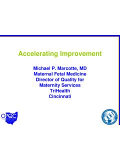 Accelerating Improvement - Ohio Perinatal Quality ...