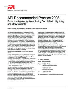 API Recommended Practice 2003