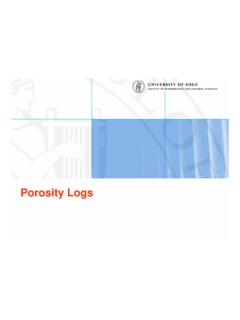 Porosity Logs - UiO