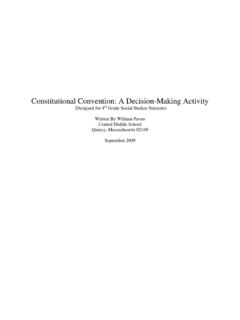Constitutional Convention: A Decision-Making Activity